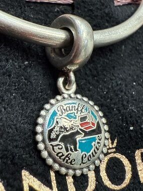 Authentic Pandora Retired Banff Lake Louise Enamel Travel Dangle Charm